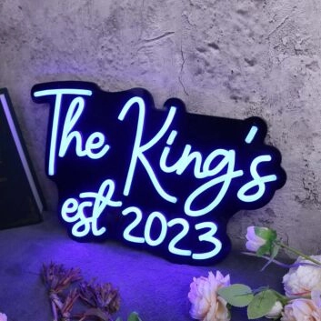 The Kings EST 2023 Blue Neon Sign