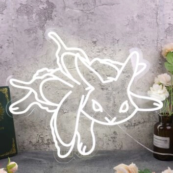 Mewtwo White Custom Neon Sign