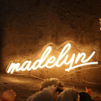 Madelyn Yellow Neon Sign