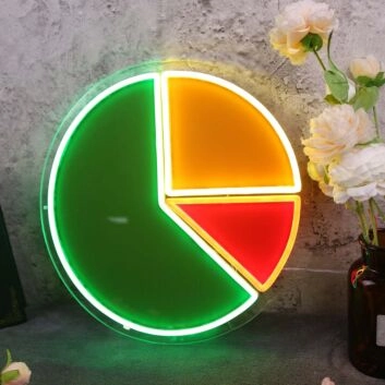Pie Chart Custom Neon Sign