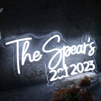 The Spears EST 2023 White Neon Sign
