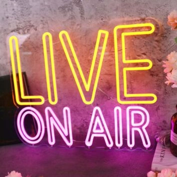 Live On Air Custom LED Neon Sign