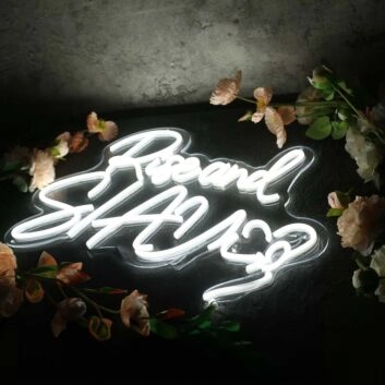 Rise And Slay White Neon Sign
