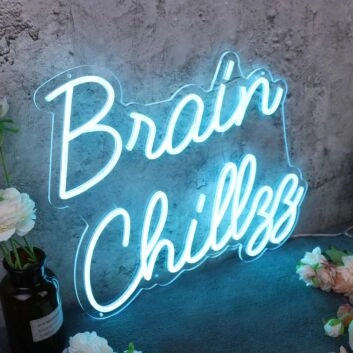 Brain Chillzz Blue Neon Sign