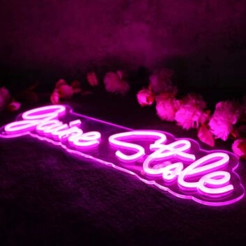 Gaine Style Purple Neon Sign