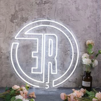 Aesthetic ER White Neon Sign
