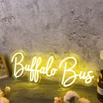 Buffalo Bus Yellow Neon Sign
