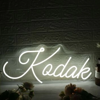Kodak White Neon Sign