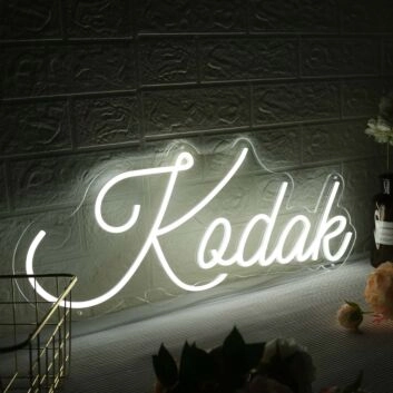 Kodak White Neon Sign