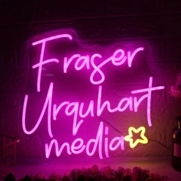 Fraser Urquhart Media Pink Neon Sign