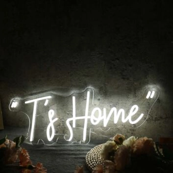Ts Home White Neon Sign