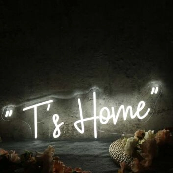 Ts Home White Neon Sign