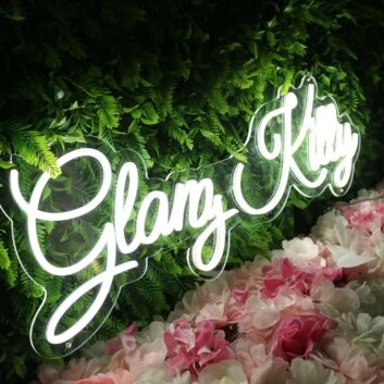 Glam Kitty White Neon Sign