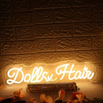 Dolls Hair Yellow Neon Sign