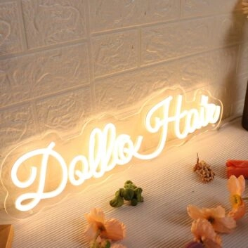 Dolls Hair Yellow Neon Sign