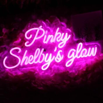 Pinky Shelbys Glow Pink Neon Sign