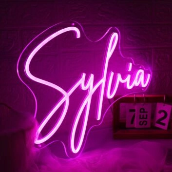 Sylvia Pink Neon Sign
