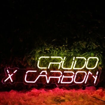 Crudo Carbon Custom Neon Sign