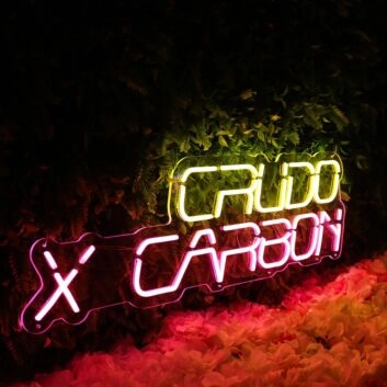 Crudo Carbon Custom Neon Sign