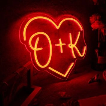 OK Heart Neon Sign