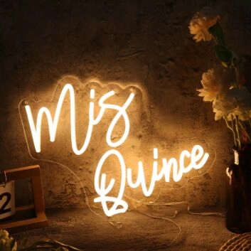 Mis Quince Yellow Neon Sign