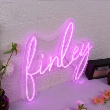 Finley Purple Neon Sign