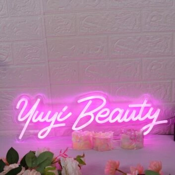 Yuyi Beauty Pink Neon Sign