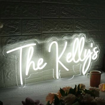 The Kellys White Neon Sign