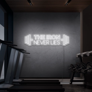 The iron does not lie neon signs