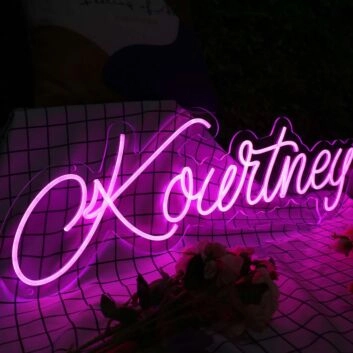 Kourtney Purple Neon Sign