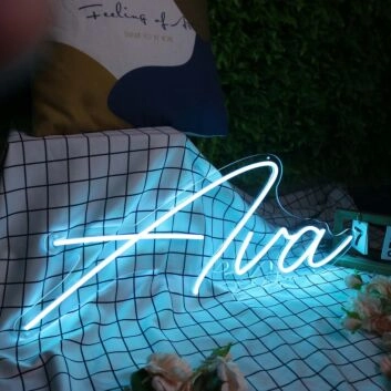 Ava Blue Neon Sign