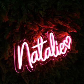 Natalie Red Neon Sign
