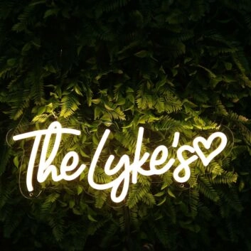 The Lykes Yellow Neon Sign
