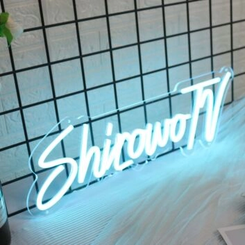 Shirowo TV Blue Neon Sign