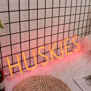 Huskies Red Neon Sign