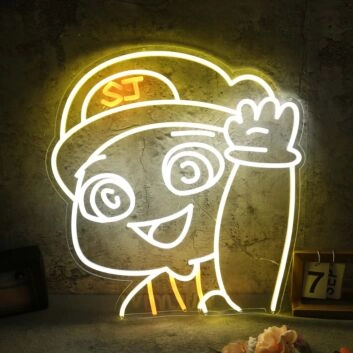 Happy Anime Boy Custom Neon Sign