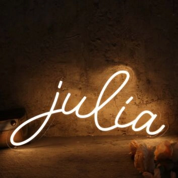 Julia Yellow Neon Sign