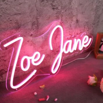 Zoe Jane Red Neon Sign