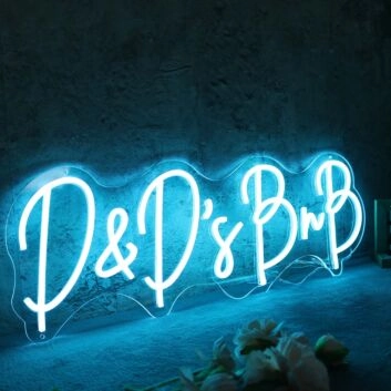 D And Ds BnB Blue Neon Sign
