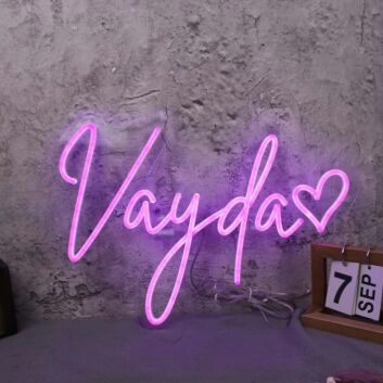 Vayda Purple Neon Sign