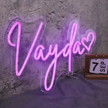 Vayda Purple Neon Sign