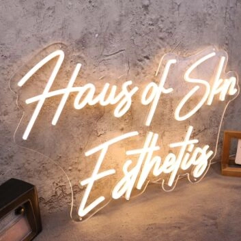 Haus Of Skn Esthetics Yellow Neon Sign