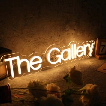 The Gallery Yellow Neon Sign