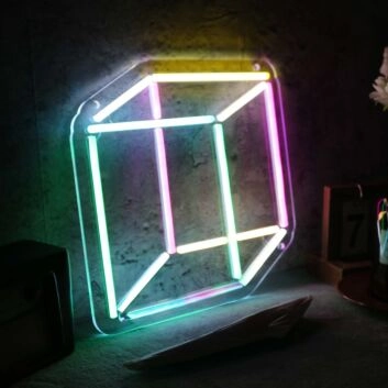 Colorful Cube Neon Sign