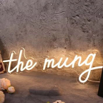 The Mung Yellow Neon Sign