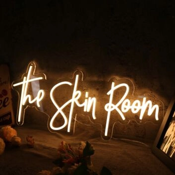 The Skin Room Yellow Neon Sign