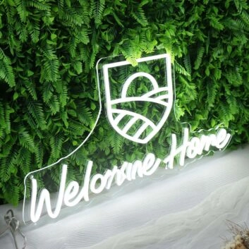 Welcome Home White LED Neon Sign