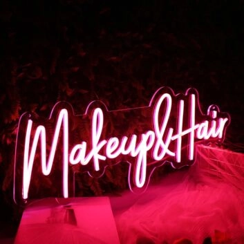 Makeup And Hair Red Neon Sign