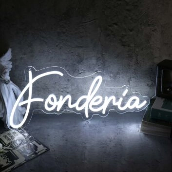 Fonderia White Neon Sign