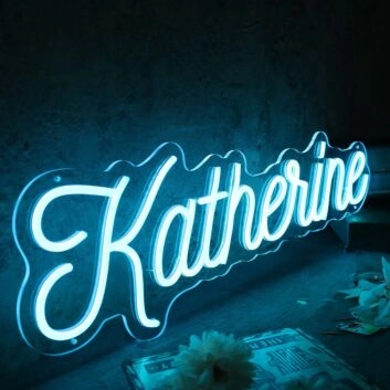 Katherine Blue Neon Sign